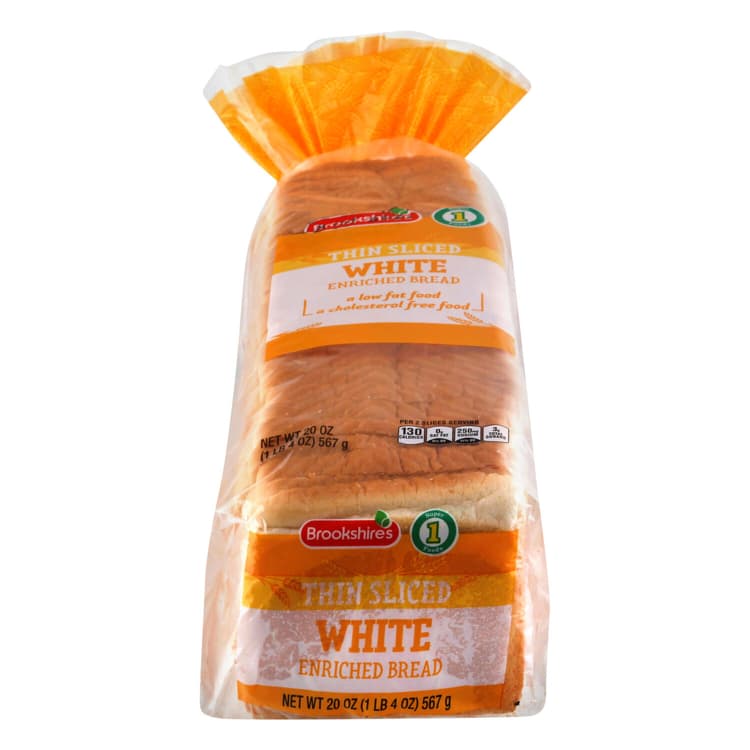 Brookshire'S Bread, Enriched, White, Thin Sliced