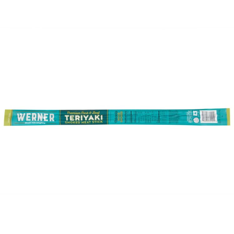 Werner Meat Stick, Smoked, Teriyaki