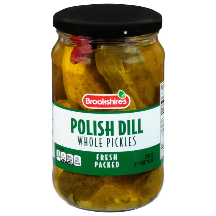 Brookshire'S Pickles, Polish Dill, Whole, Fresh Packed