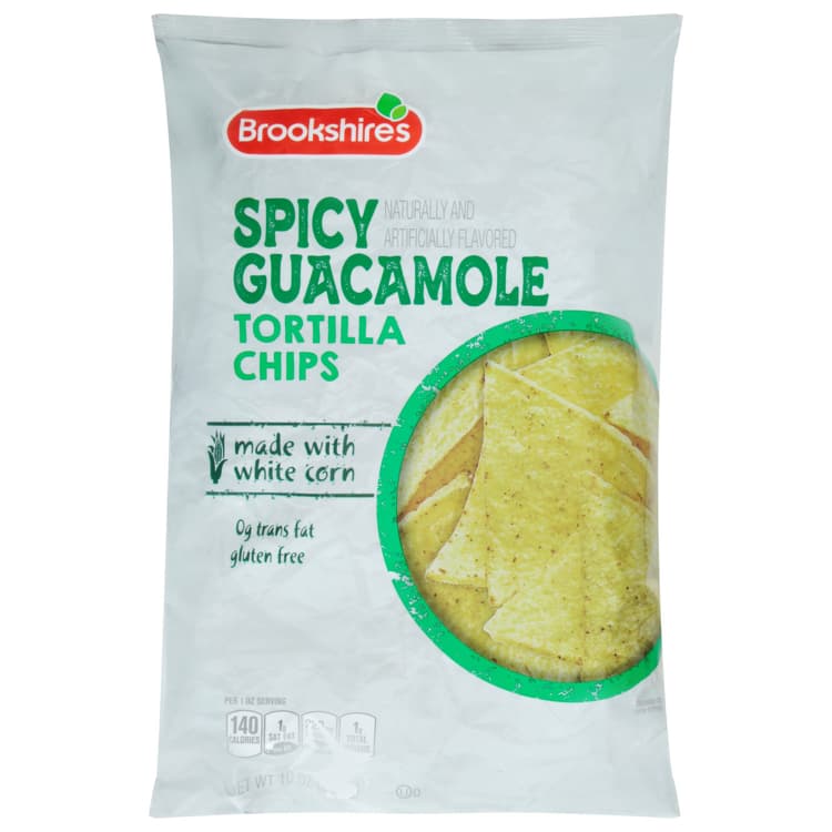 Brookshire'S Tortilla Chips, Spicy Guacamole