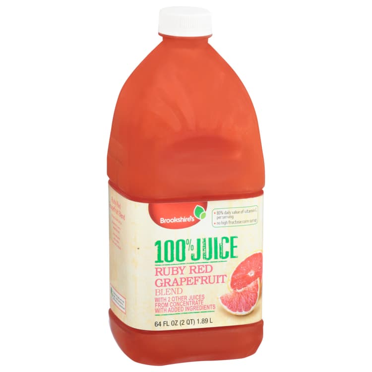 Brookshire'S 100% Juice, Ruby Red Grapefruit Blend