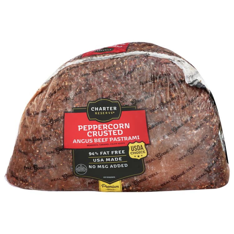 Charter Reserve Beef Pastrami, Angus, Peppercorn Crusted, Premium Deli