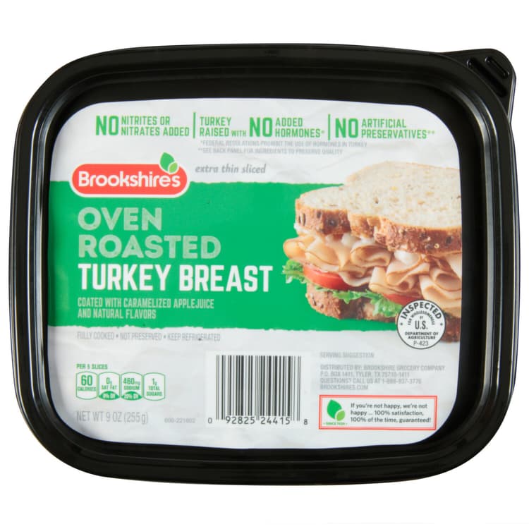 Brookshire'S Turkey Breast, Oven Roasted, Extra Thin Sliced