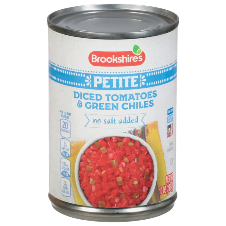 Brookshire'S Tomatoes & Green Chiles, Diced, Petite