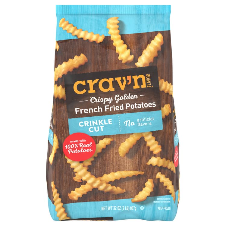Crav'N Flavor French Fried Potatoes, Crispy Golden, Crinkle Cut