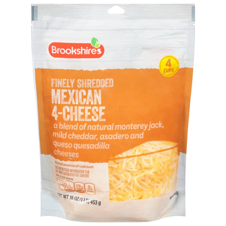 Brookshire'S Finely Shredded Mexican 4-Cheese