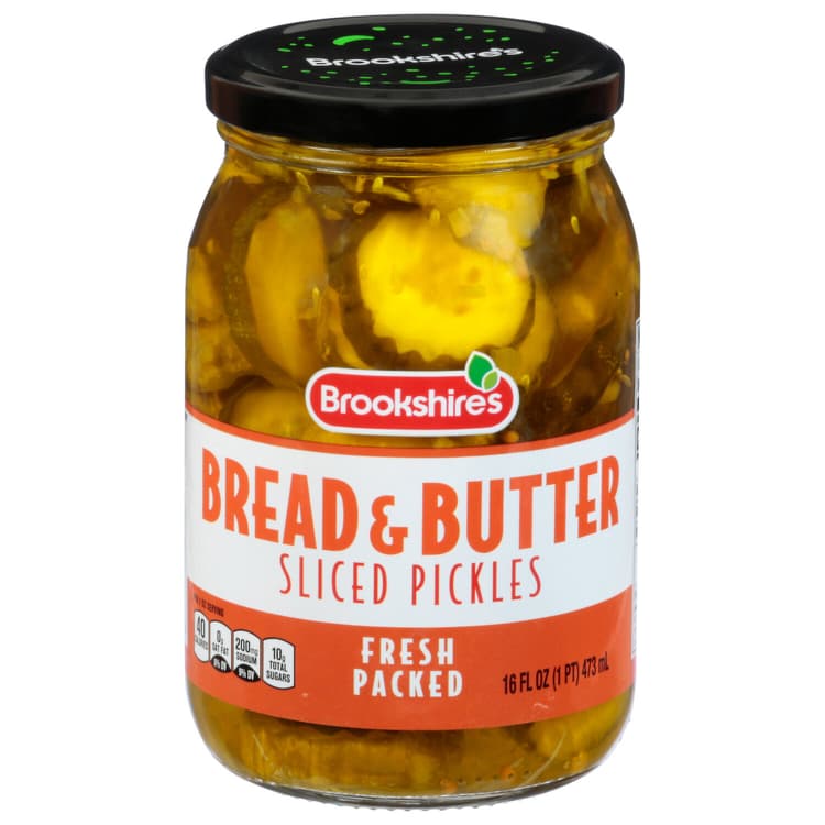 Brookshire'S Pickles, Bread & Butter, Sliced, Fresh Packed
