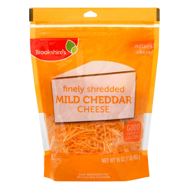 Brookshire'S Finely Shredded Cheese, Mild Cheddar