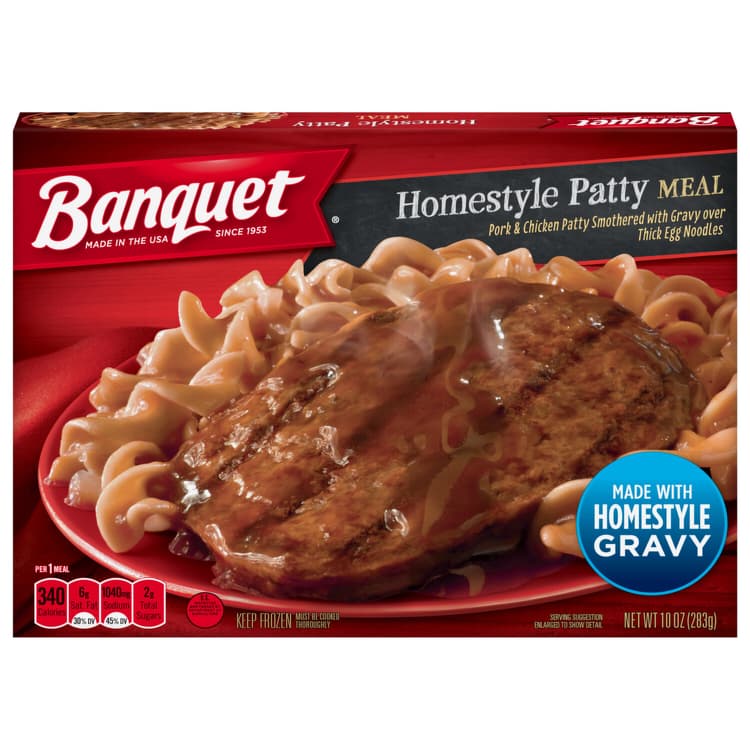 Banquet, Meal, Homestyle Patty