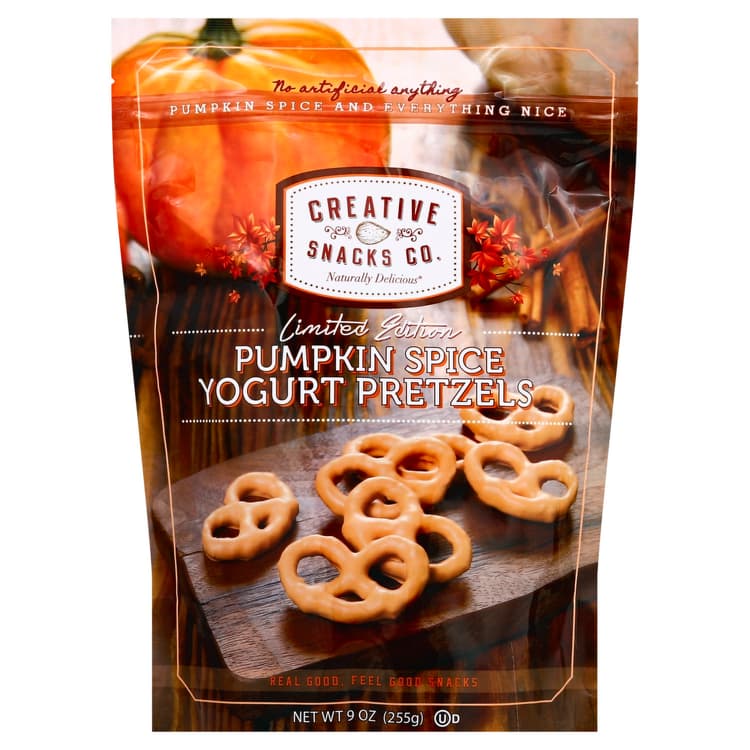 Creative Snacks Pumpkin Spice Yogurt Pretzels