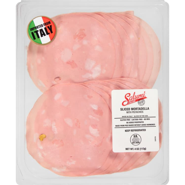 Salumi Italiani Mortadella With Pistachios, Sliced