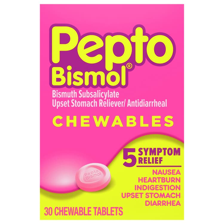 Pepto Bismol Upset Stomach Reliever/Antidiarrheal, Chewable