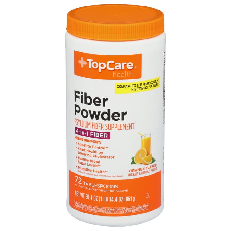 Topcare Fiber Powder, Orange Flavor