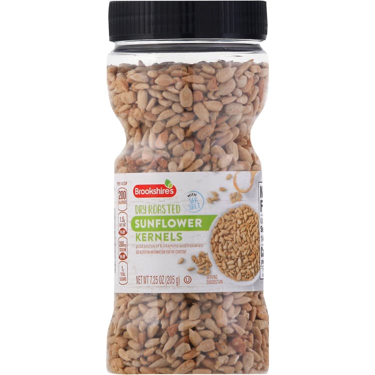 Brookshire'S Sunflower Kernels With Sea Salt, Dry Roasted