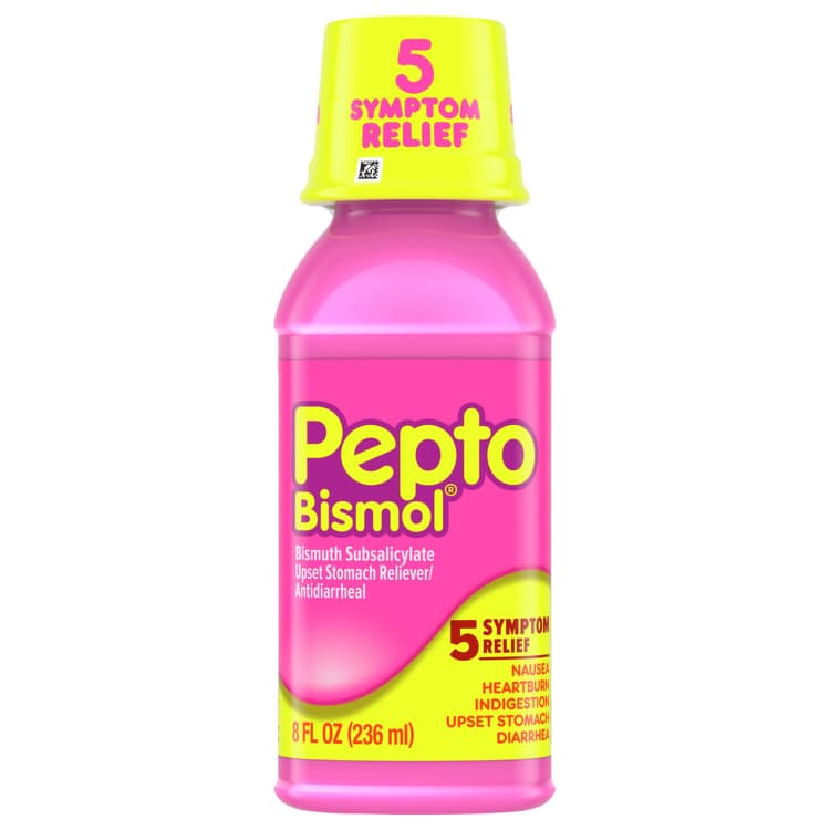 Pepto Bismol 5 Symptom Relief Upset Stomach Reliever/Antidiarrheal