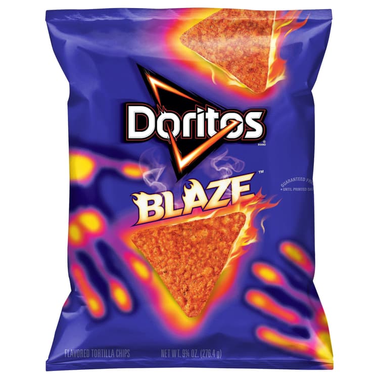 Doritos Blaze Flavored Tortilla Chips Plastic Bag