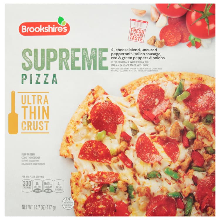 Brookshire'S Ultra Thin Crust Supreme Pizza