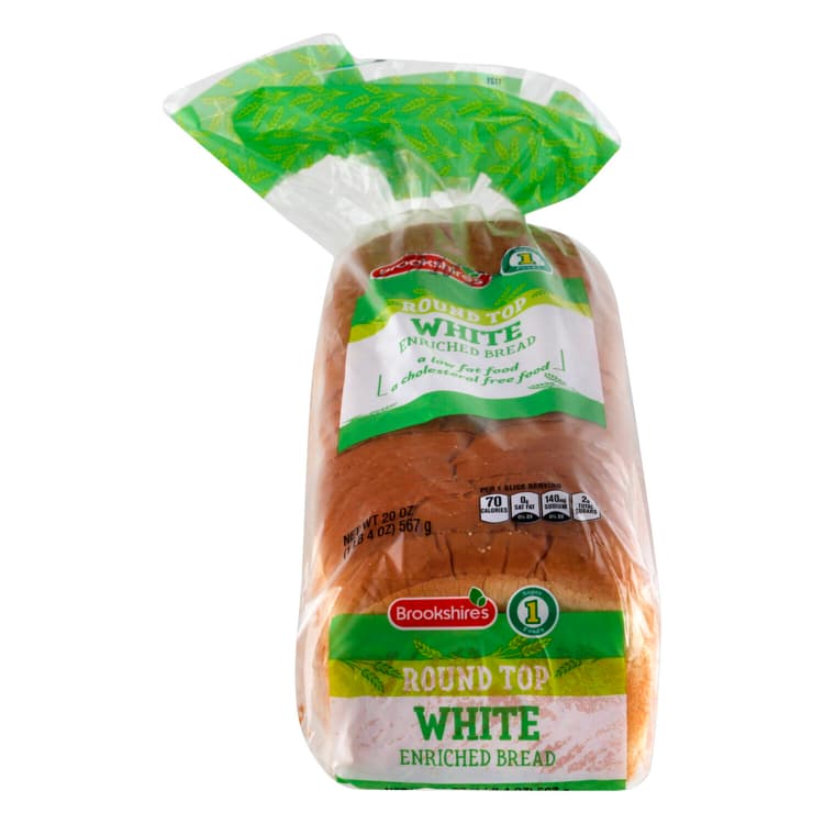 Brookshire'S Bread, Enriched, White, Round Top