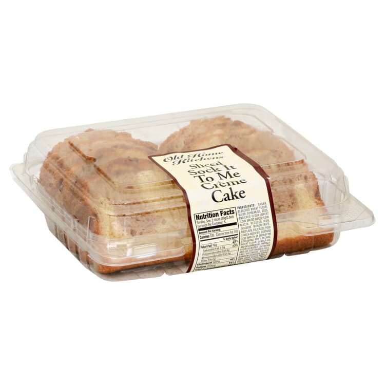 Old Home Kitchens Creme Cake, Sock It To Me, Sliced