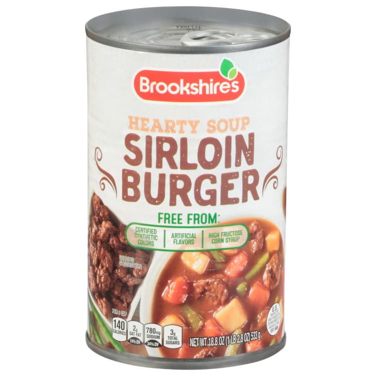 Brookshire'S Hearty Soup, Sirloin Burger