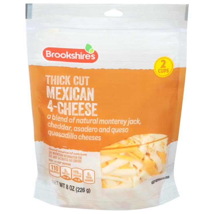Brookshire'S Cheese, 4 Cheese Mexican, Thick Cut