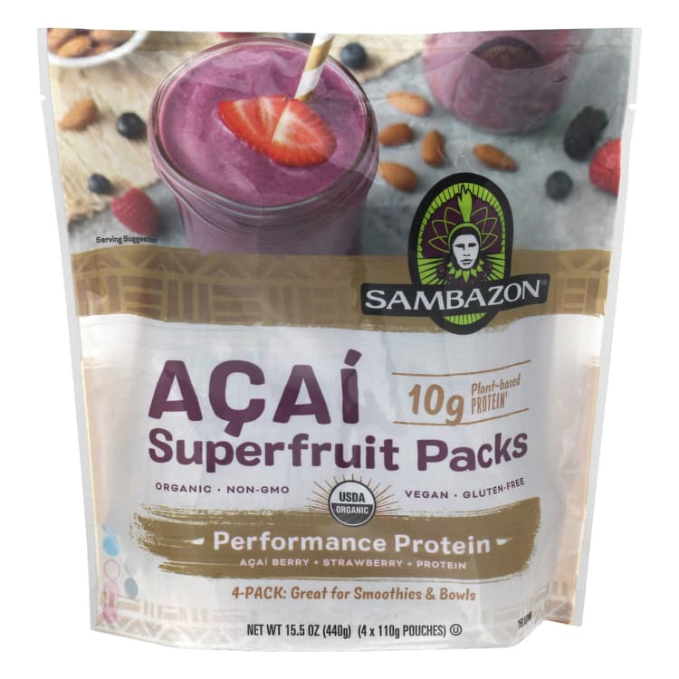 Sambazon Acai Superfruit Packs, Organic, Performance Protein