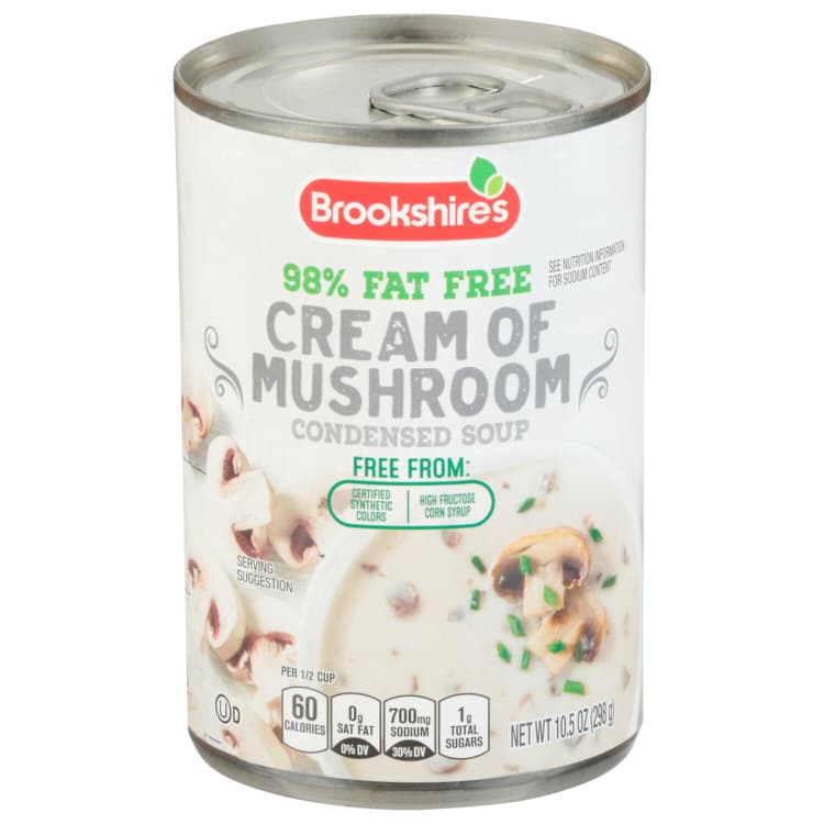 Brookshire'S Condensed Soup, Cream Of Mushroom, 98% Fat Free