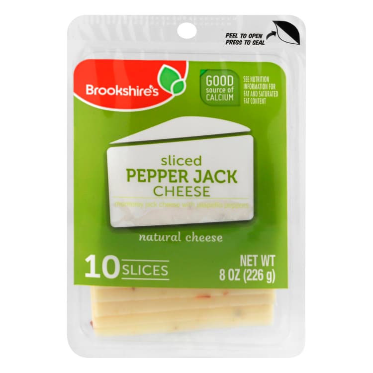 Brookshire'S Cheese, Pepper Jack, Sliced