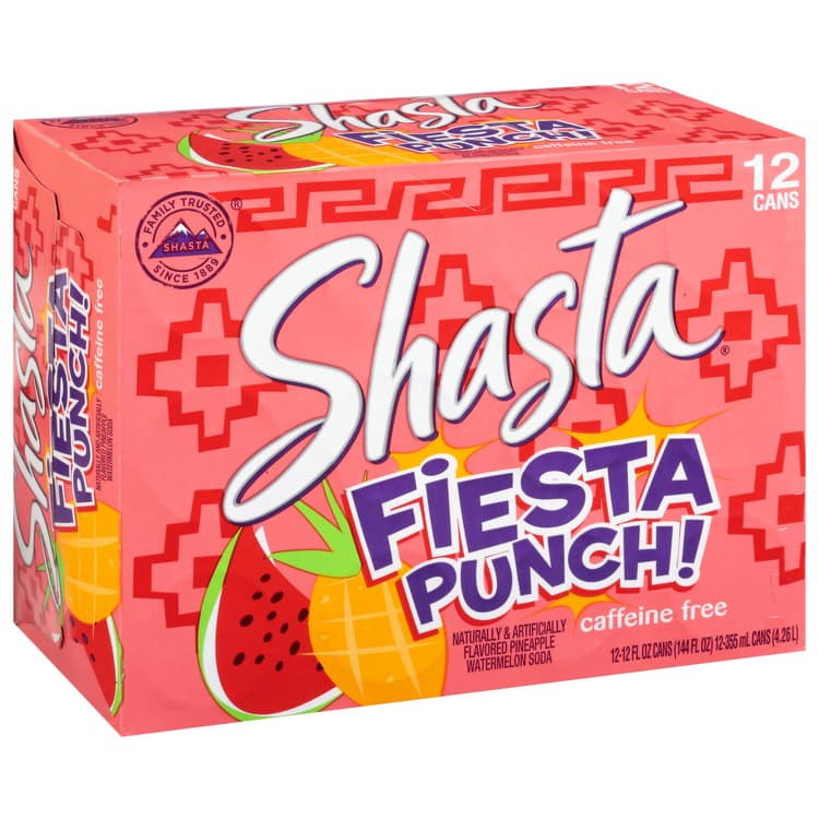 Shasta Soda, Caffeine Free, Fiesta Punch