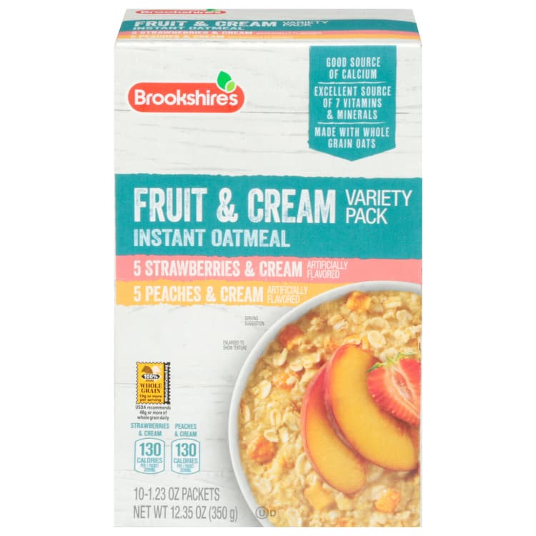 Brookshire'S Variety Pack Fruit & Cream Instant Oatmeal