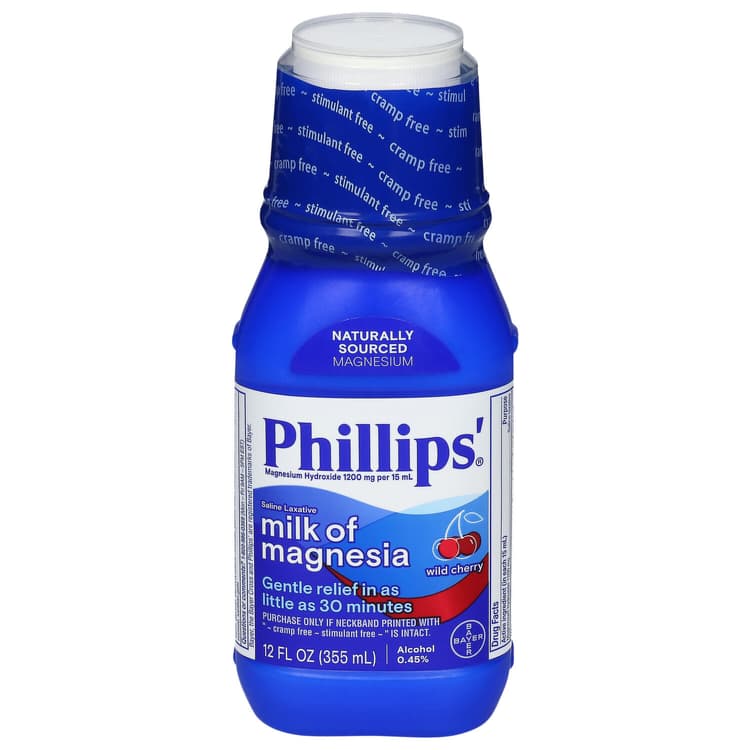 Phillips' Saline Laxative, Milk Of Magnesia, Wild Cherry