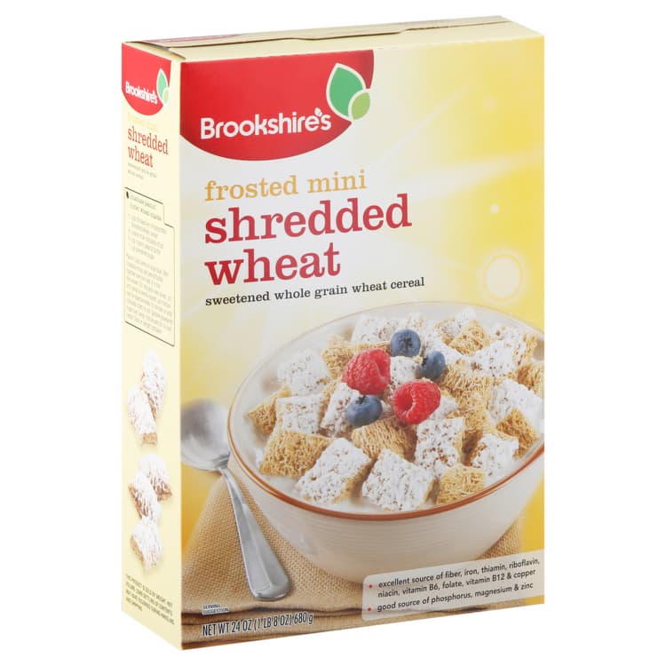 Brookshire'S Cereal, Shredded Wheat, Frosted Mini