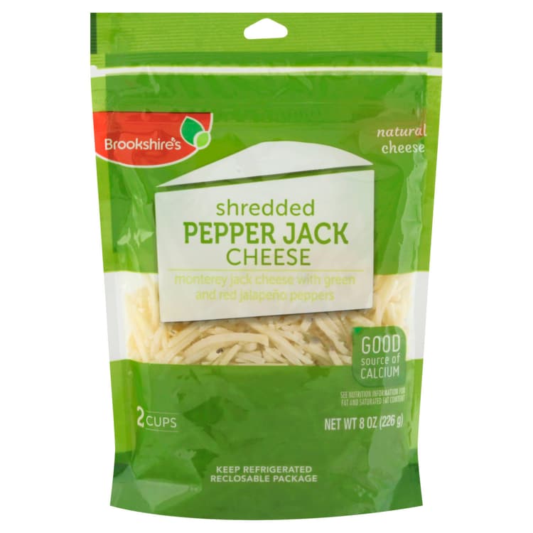 Brookshire'S Shredded Cheese, Pepper Jack