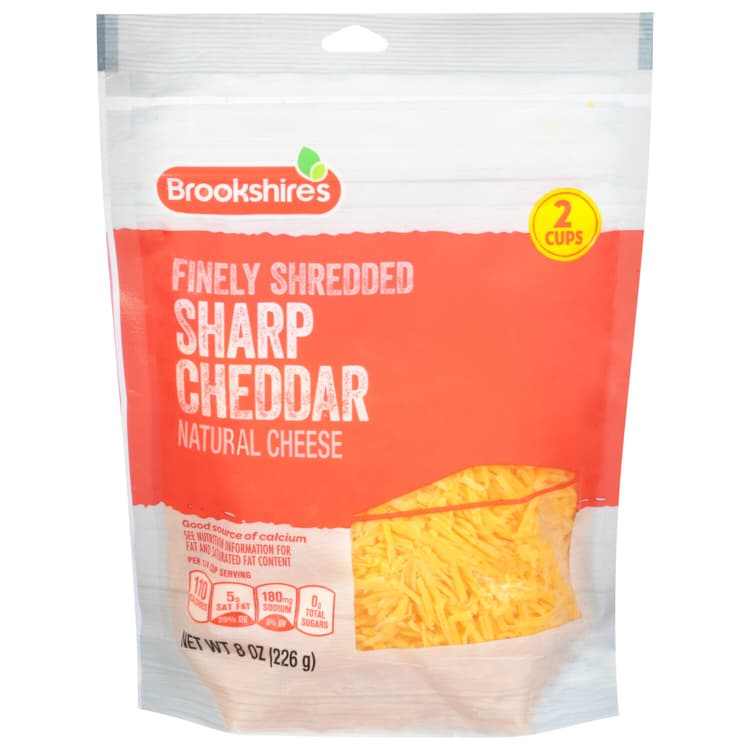 Brookshire'S Finely Shredded Cheese, Sharp Cheddar