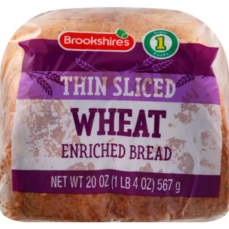 Brookshire'S Bread, Enriched, Wheat, Thin Sliced
