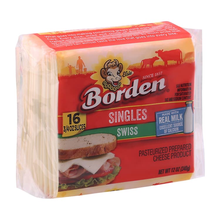 Borden Cheese, Swiss, Singles