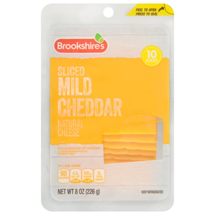 Brookshire'S Mild Cheddar Cheese, Sliced