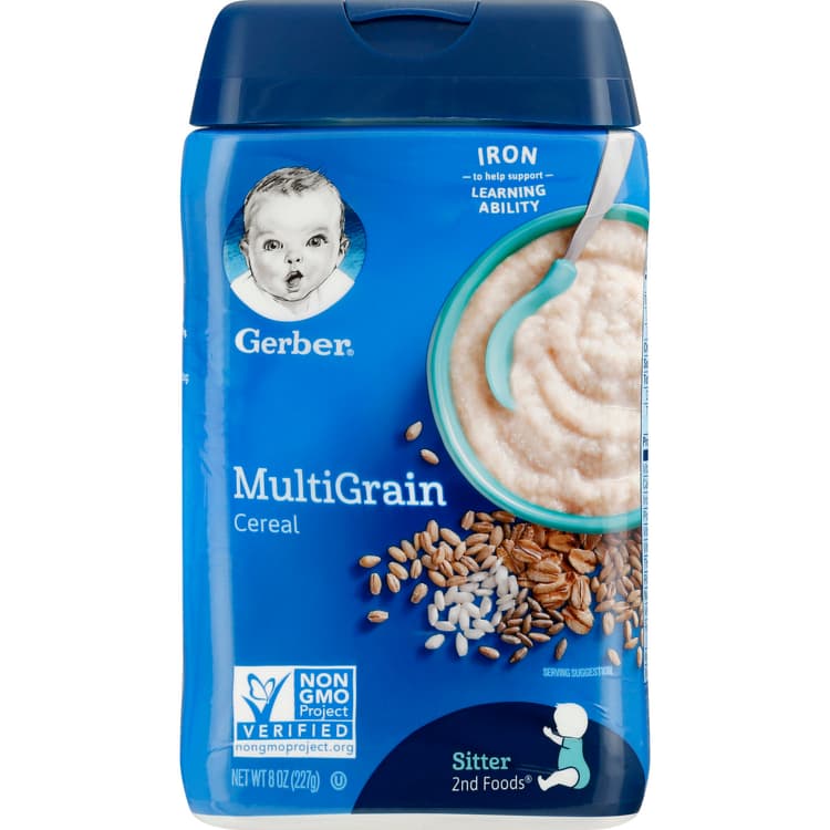 Gerber Cereal, Multigrain, Sitter, 2Nd Foods