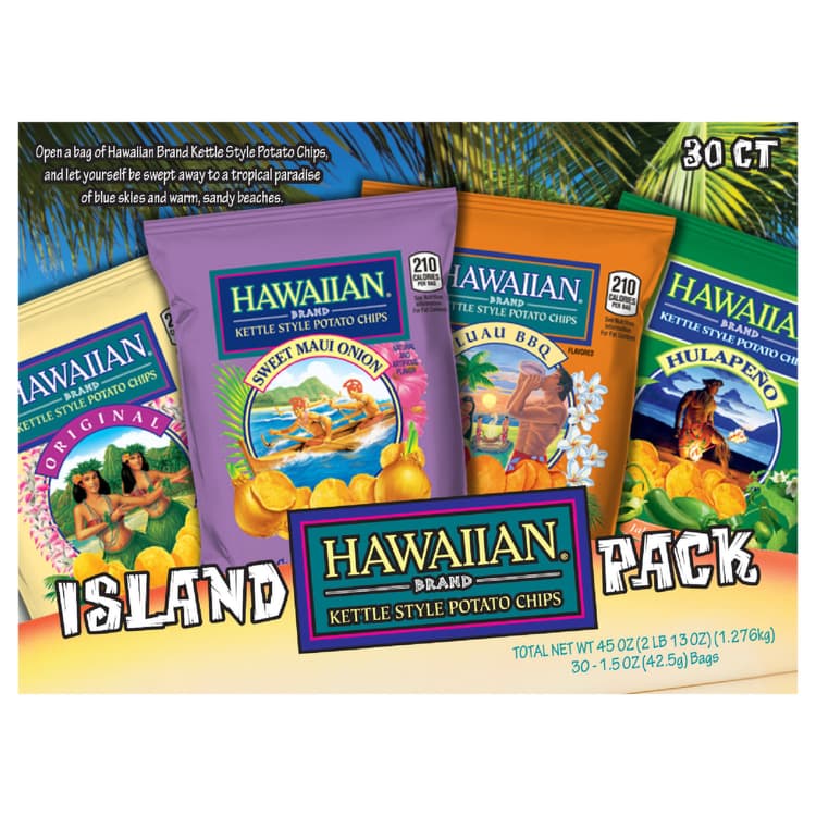 Hawaiian Potato Chips, Kettle Style, Island