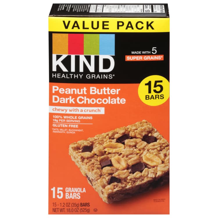 Kind Healthy Grains Bars Peanut Butter Dark Chocolate Chunk