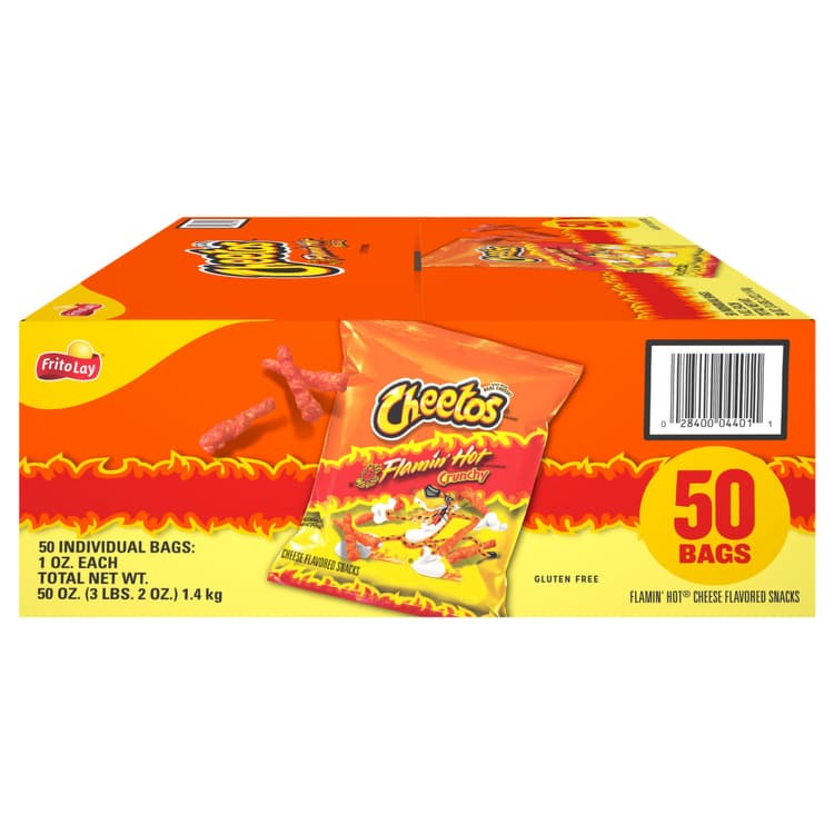 Cheetos Cheese Flavored Snacks, Flamin' Hot, Crunchy
