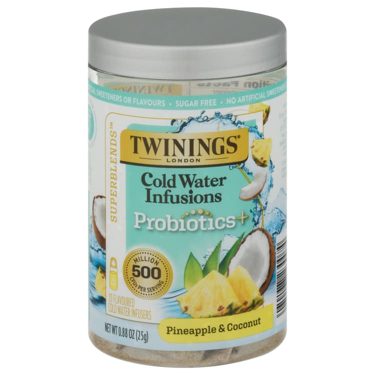 Twinings Cold Water Infusions, Probiotics Plus, Pineapple & Coconut