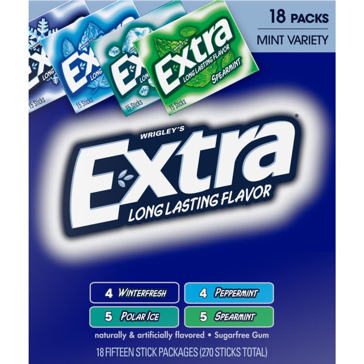 Extra Gum, Sugar Free, Mint Variety