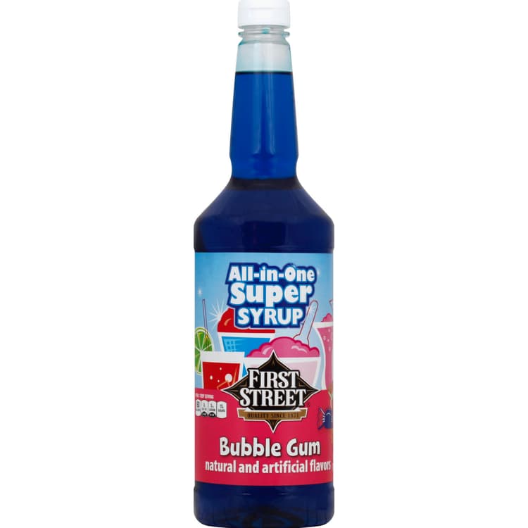First Street Syrup, Super, All-In-One, Bubble Gum