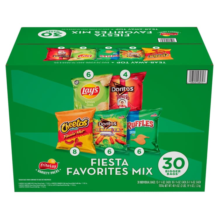 Frito Lay Snacks, Fiesta Favorites Mix, Variety