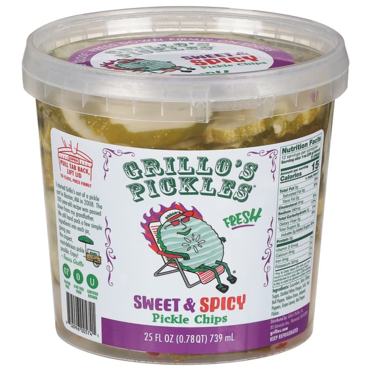 Grillo'S Pickles Pickle Chips, Sweet & Spicy