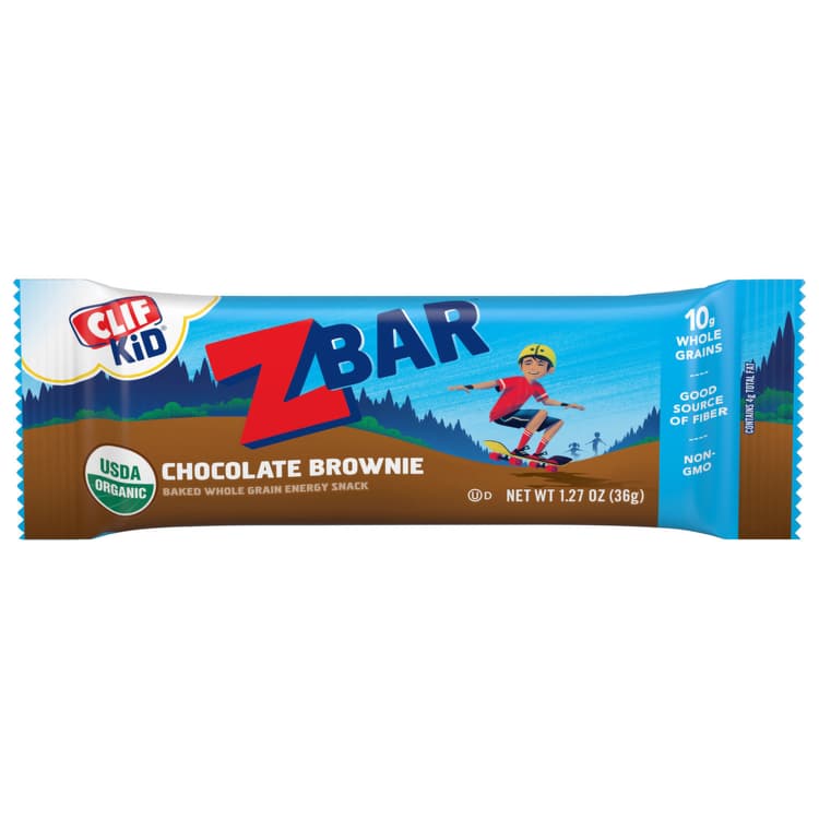 Clif Kid Zbar Organic Chocolate Brownie Baked Whole Grain Energy Snack Bar