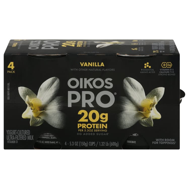 Oikos Pro Yogurt, Cultured, Ultra-Filtered Milk, Vanilla