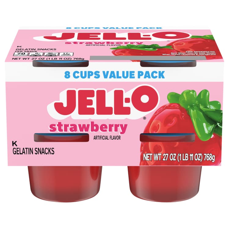 Jell-O Gelatin Snacks, Strawberry, Value