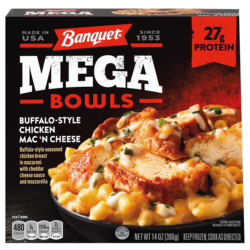 Banquet Mega Bowls Buffalo-Style Chicken Mac 'N Cheese